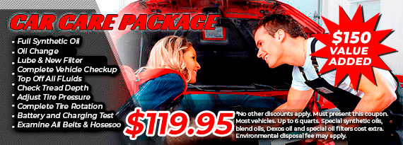 Car Care Package Special - Full Synthetic Oil